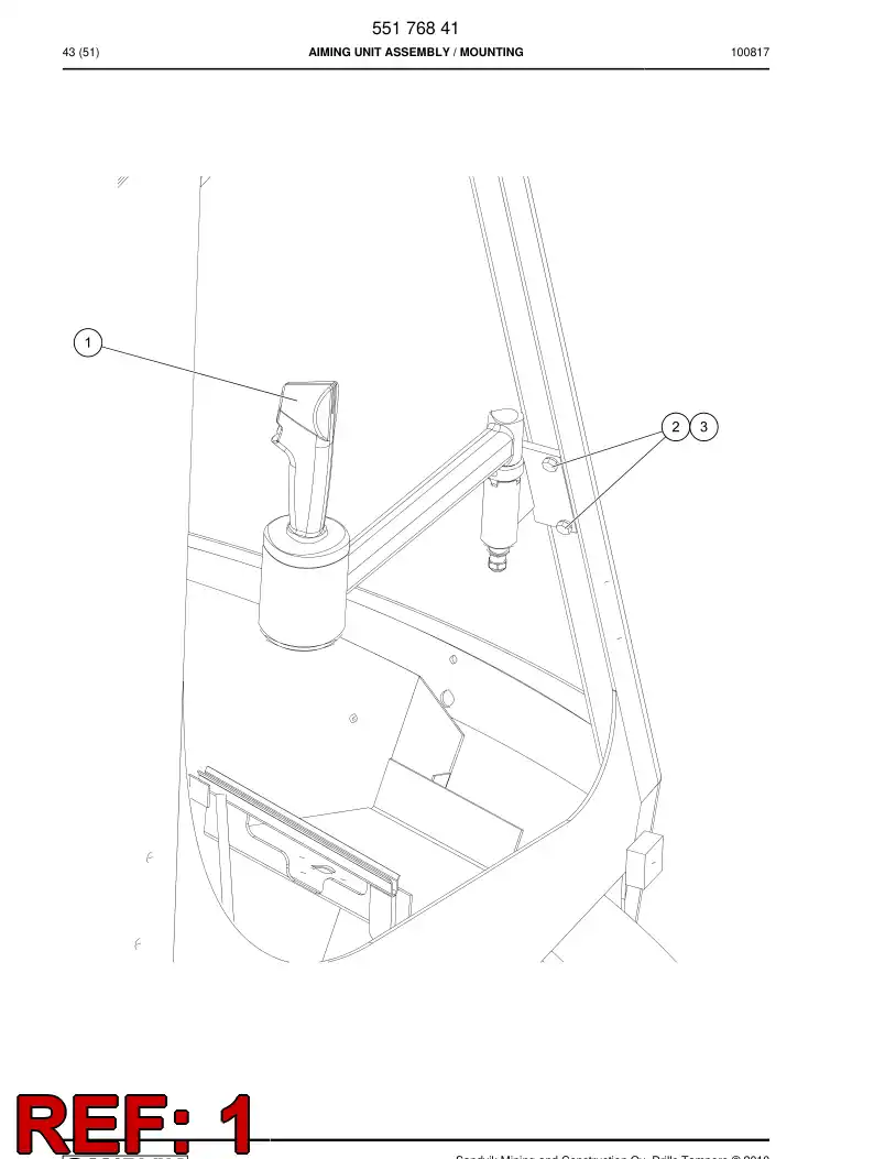 55155651a 551 556 51a Sighting Unit - Sandvik Technical Drawing