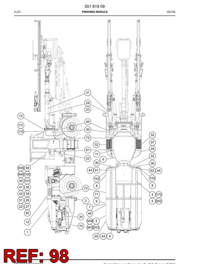 55155867 551 558 67 Sign - Sandvik Technical Drawing