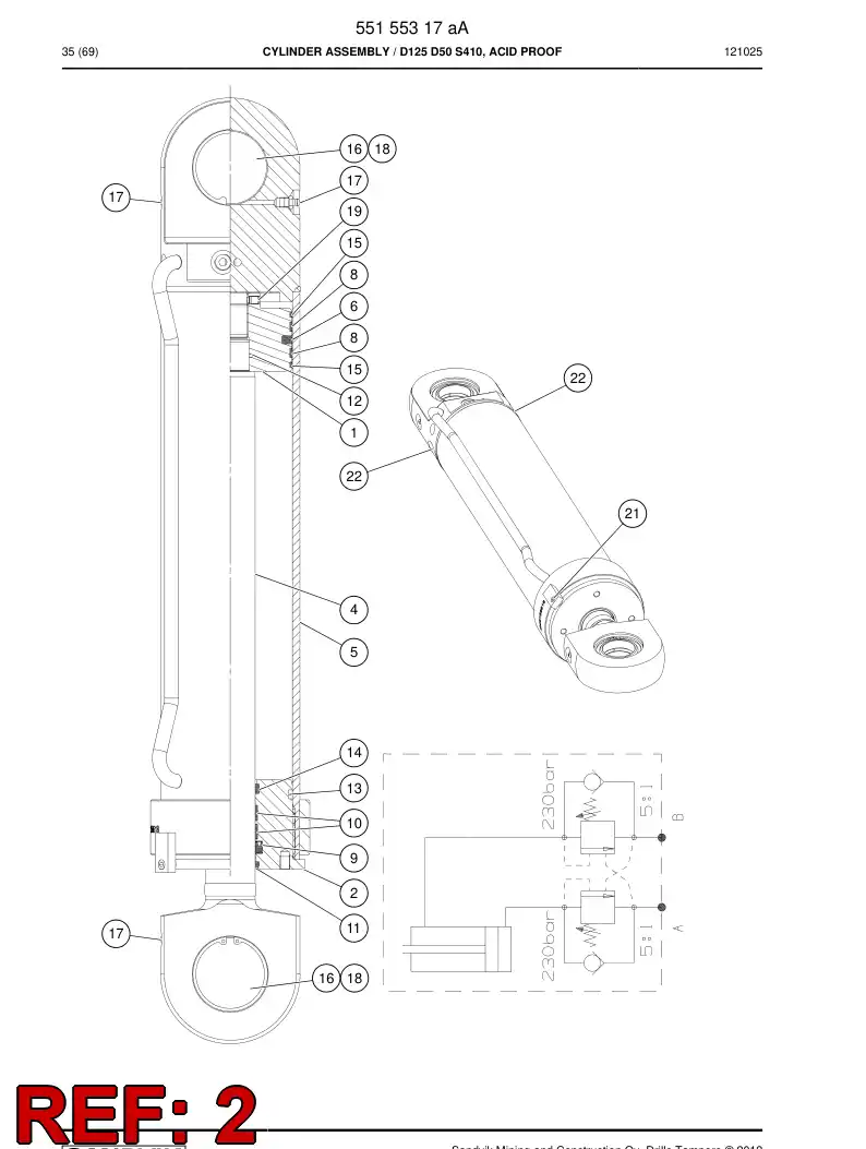 55155899 551 558 99 Front cover - Sandvik Technical Drawing