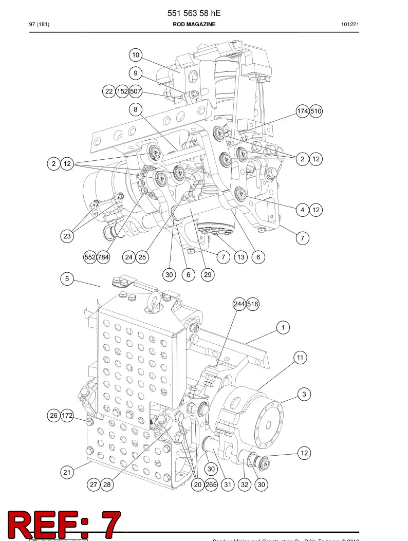 55155926 551 559 26 Plate - Sandvik Technical Drawing