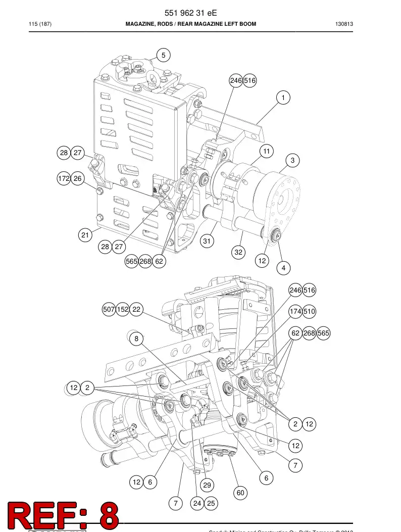 55155929a 551 559 29a Bracket - Sandvik Technical Drawing