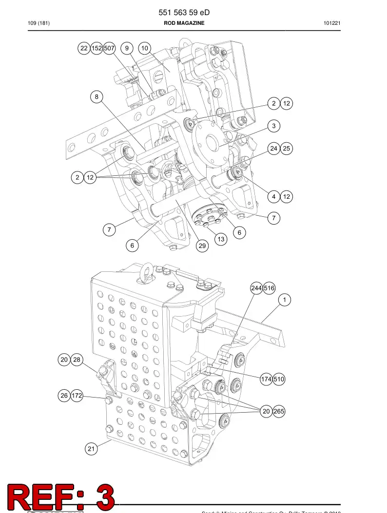 55155935 551 559 35 FLANGE - Sandvik Technical Drawing