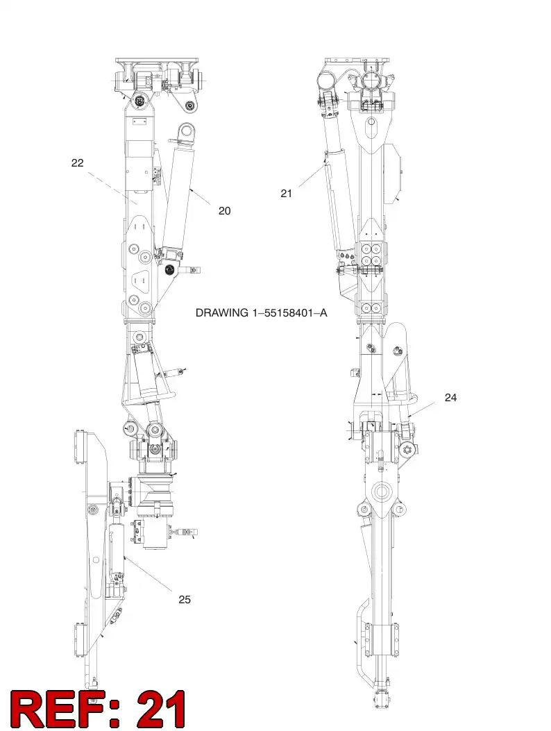55156082 551 560 82 CYLINDER ASSEMBLY - Sandvik Technical Drawing