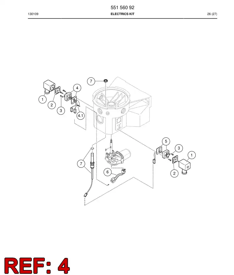 55156094 551 560 94 Connector, Plug - Sandvik Technical Drawing