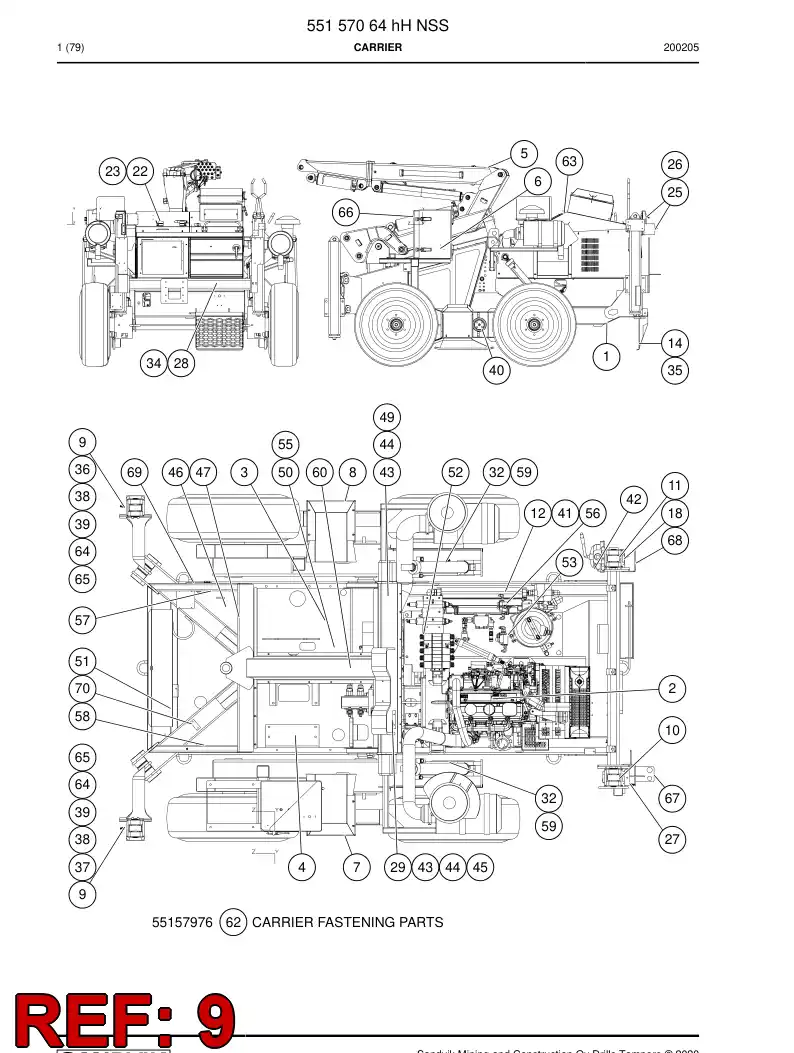 55156096 551 560 96 Jack - Sandvik Technical Drawing