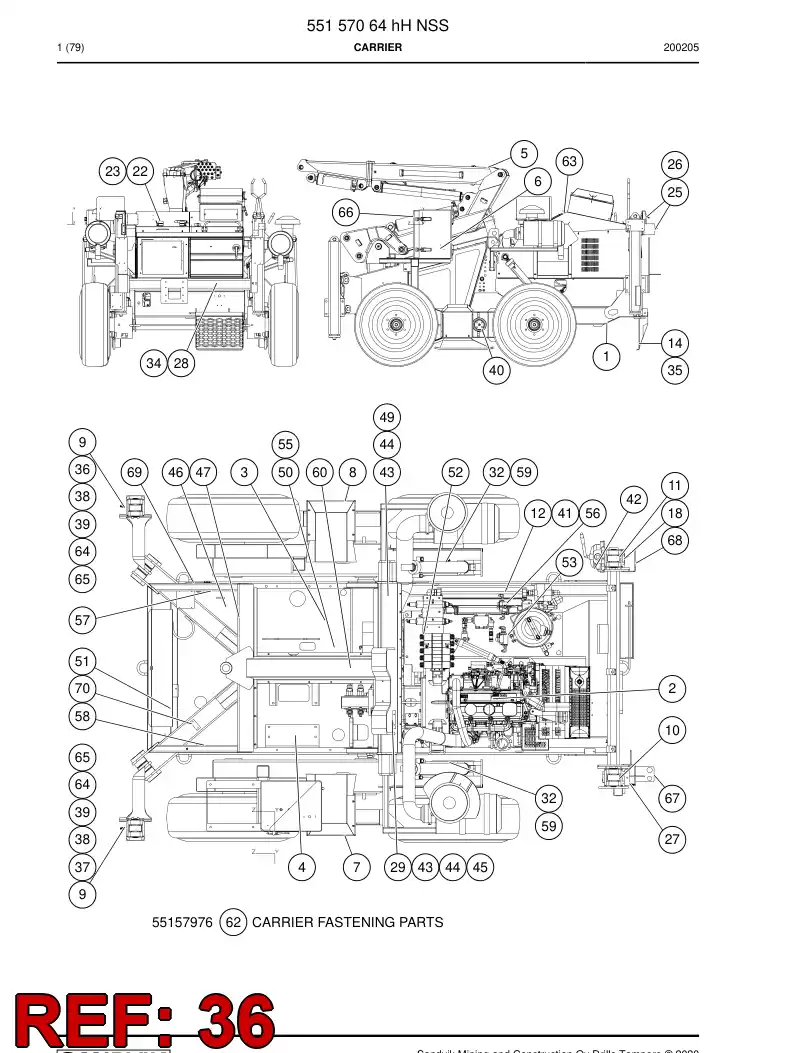 55156106a 551 561 06a Supporting block - Sandvik Technical Drawing