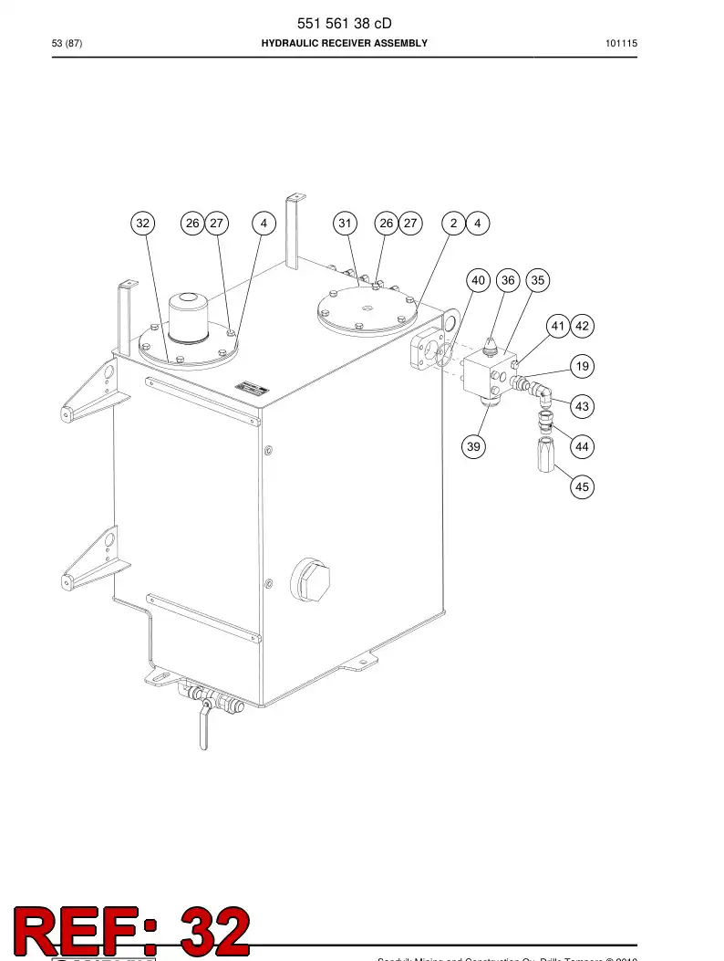 55156184 551 561 84 Cover - Sandvik Technical Drawing