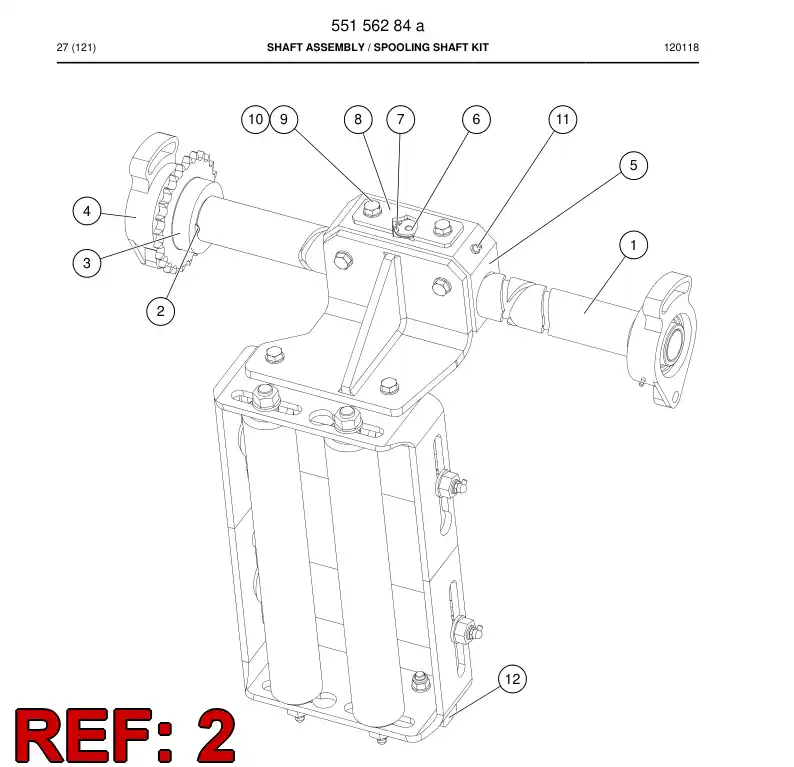 551 562 14 Key bar - drawing