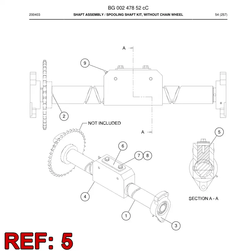 55156218 551 562 18 Pin, Guide - Sandvik Technical Drawing