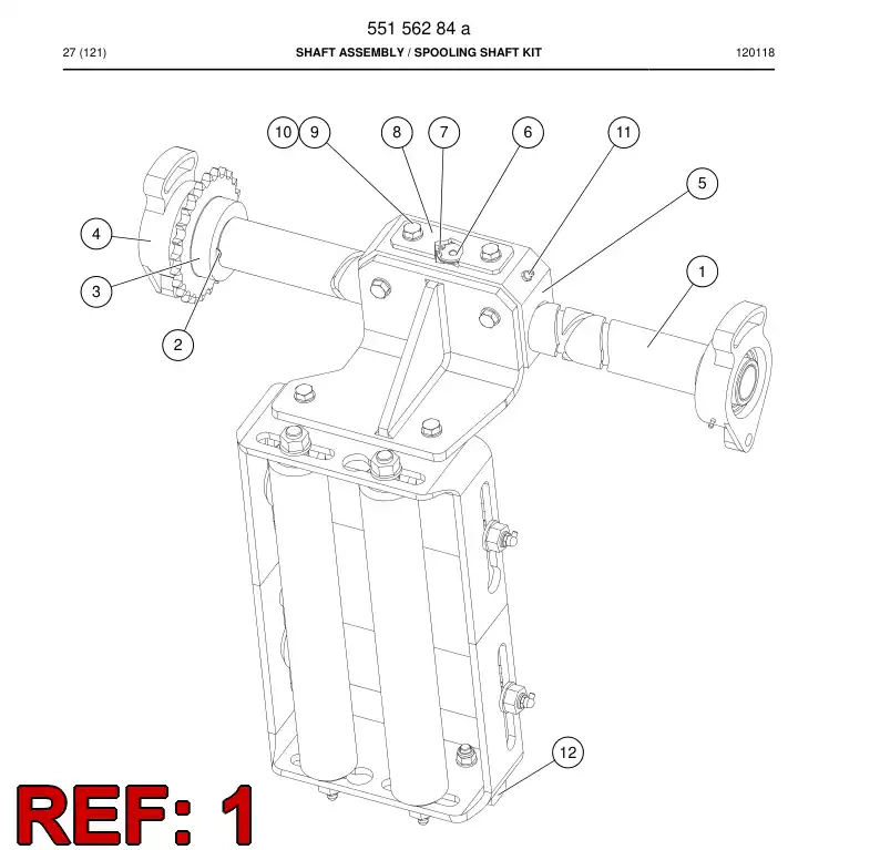 551 562 80 Shaft - drawing
