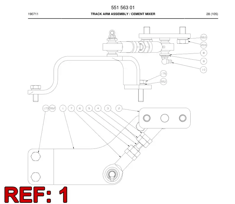 55156302a 551 563 02a Bracket - Sandvik Technical Drawing