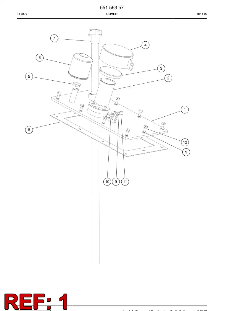 55156354 551 563 54 Cover - Sandvik Technical Drawing