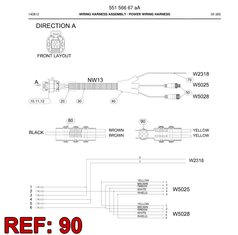 55156683 551 566 83 Bushing, Terminal - Sandvik Technical Drawing
