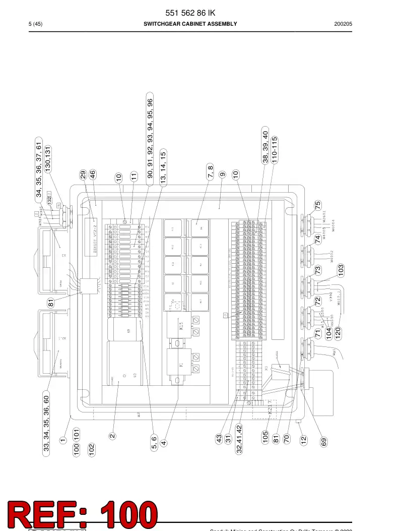 55156703d 551 567 03d Instruction, Wiring - Sandvik Technical Drawing