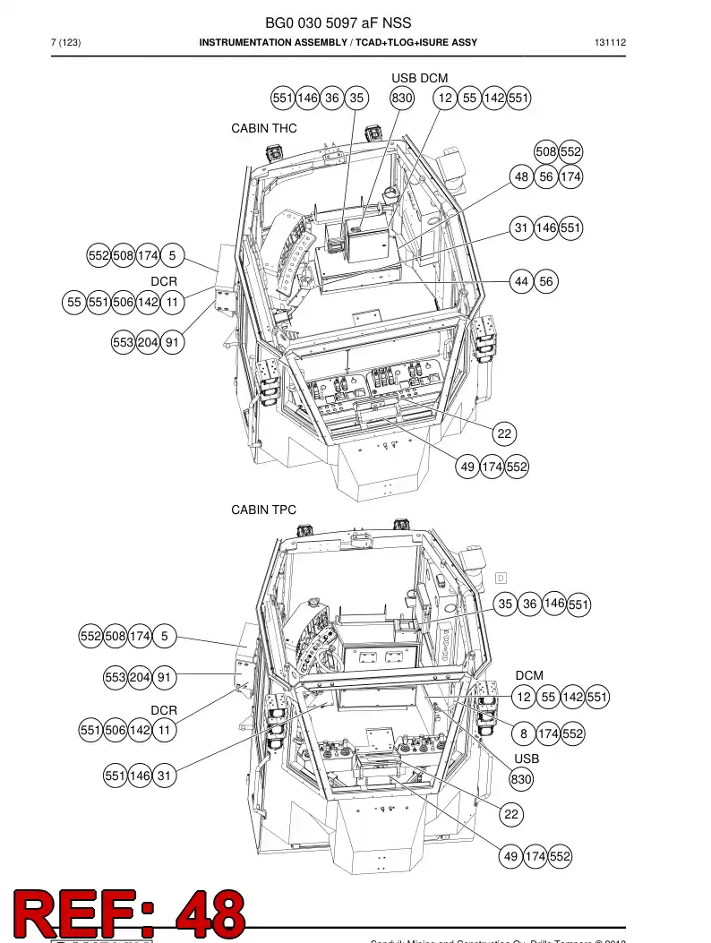 55156740a 551 567 40a Bracket - Sandvik Technical Drawing