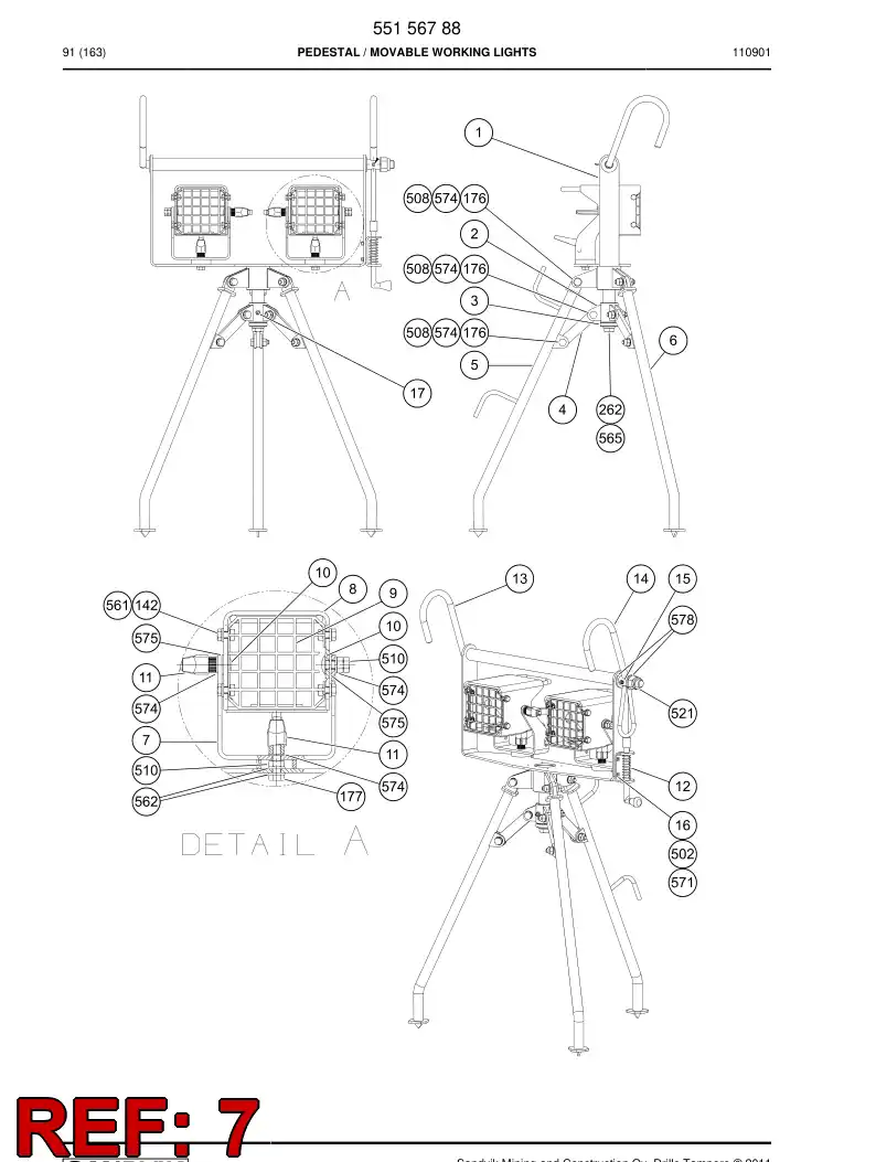 55156792 551 567 92 Plate - Sandvik Technical Drawing