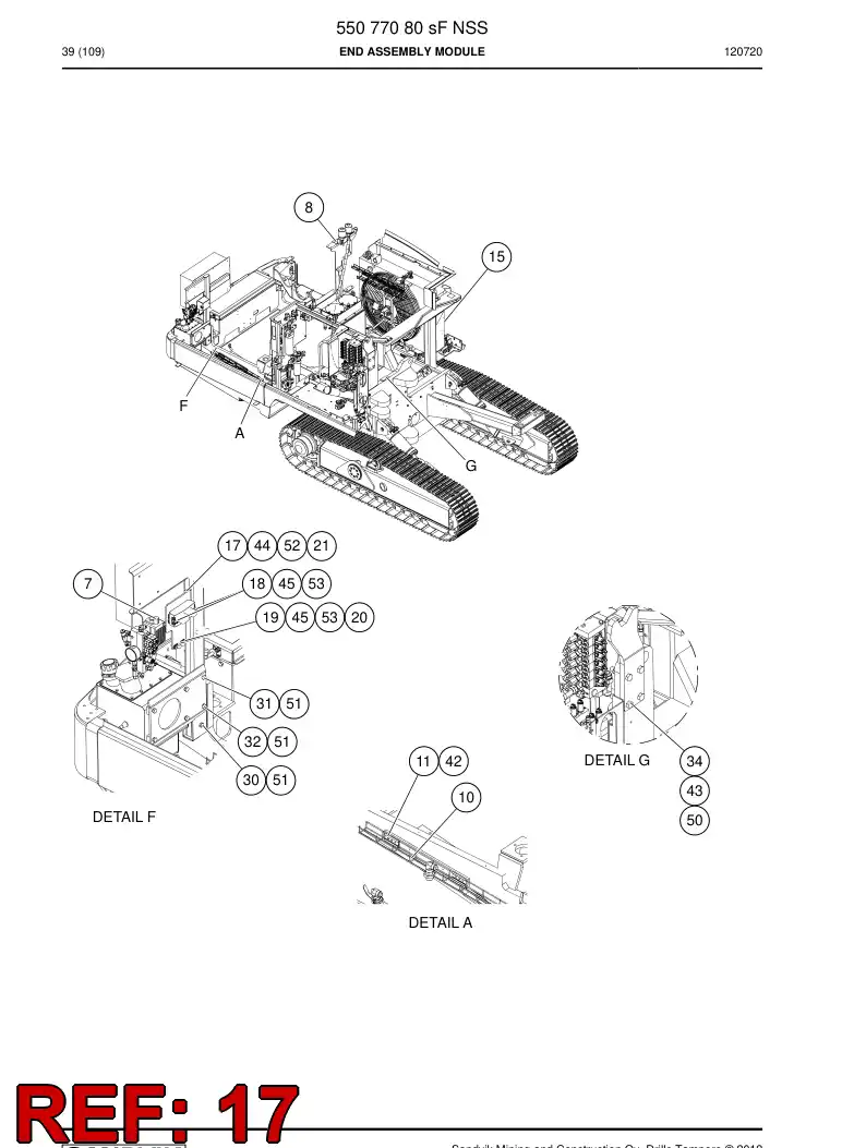 55156809 551 568 09 Plate - Sandvik Technical Drawing