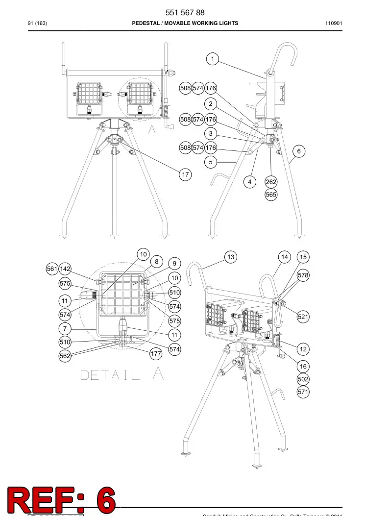 55156855 551 568 55 Support - Sandvik Technical Drawing