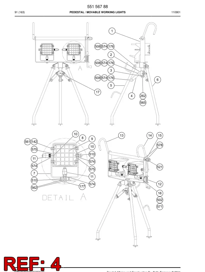 55156902 551 569 02 Plate - Sandvik Technical Drawing