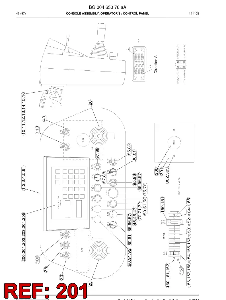 55156927a 551 569 27a Plate, Front - Sandvik Technical Drawing