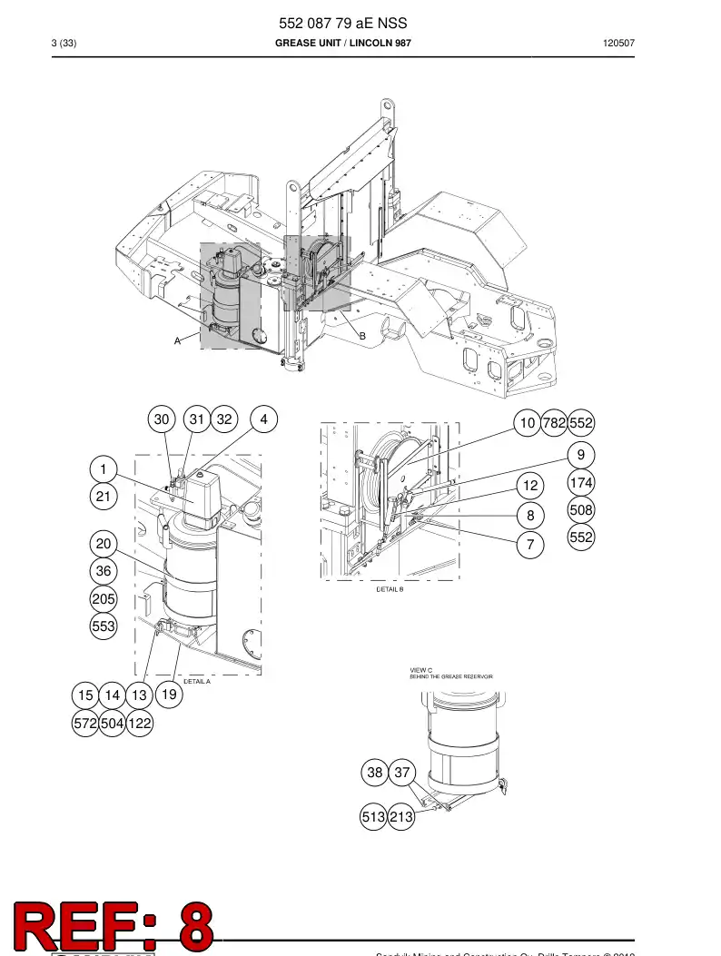 55157120a 551 571 20a Bracket - Sandvik Technical Drawing