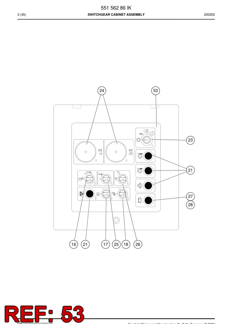 55157147b 551 571 47b Decal - Sandvik Technical Drawing
