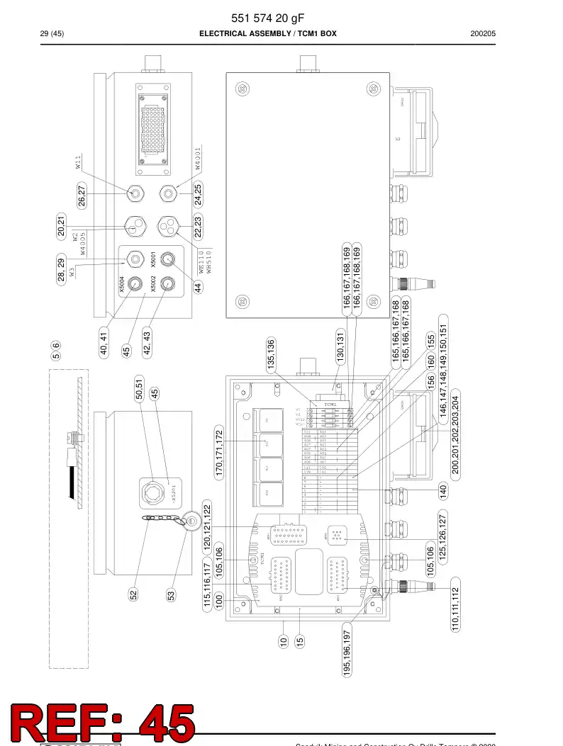 55157421 551 574 21 Decal - Sandvik Technical Drawing