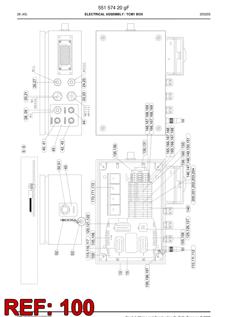 55157423 551 574 23 Programmed Electronic Assembly - Sandvik Technical Drawing