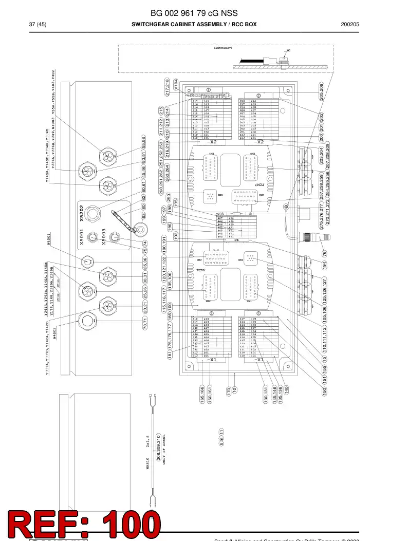 55157424 551 574 24 Programmed Electronic Assembly - Sandvik Technical Drawing