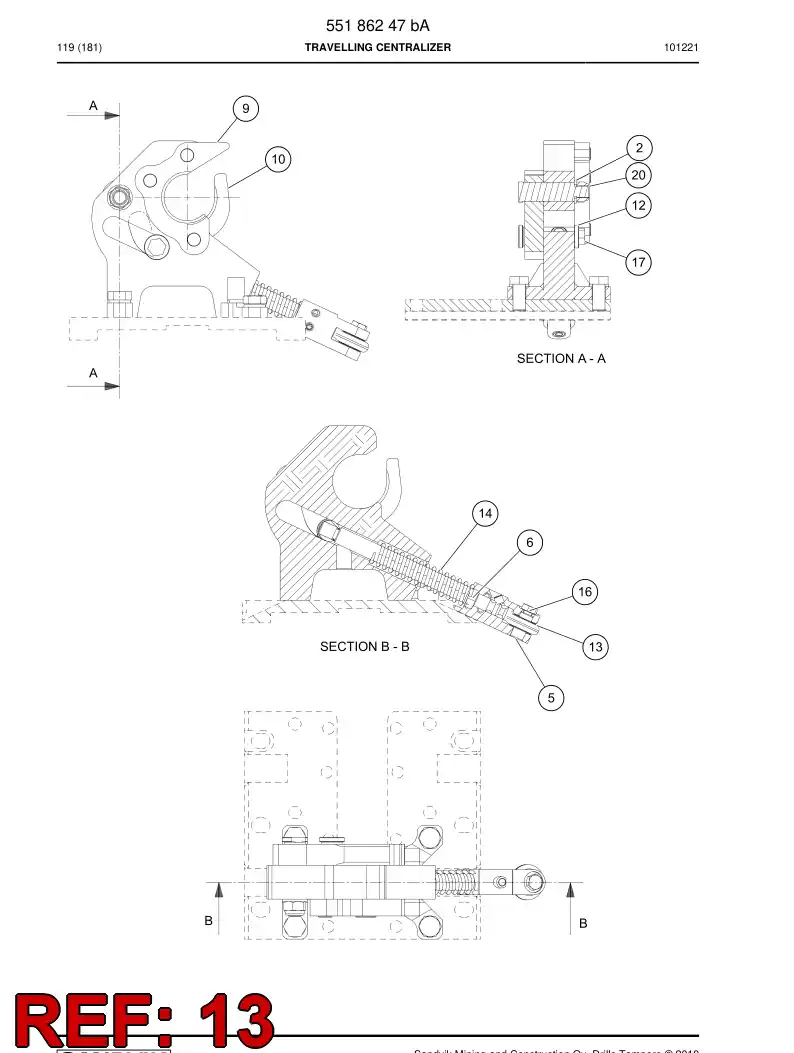 55157497 551 574 97 Wheel - Sandvik Technical Drawing