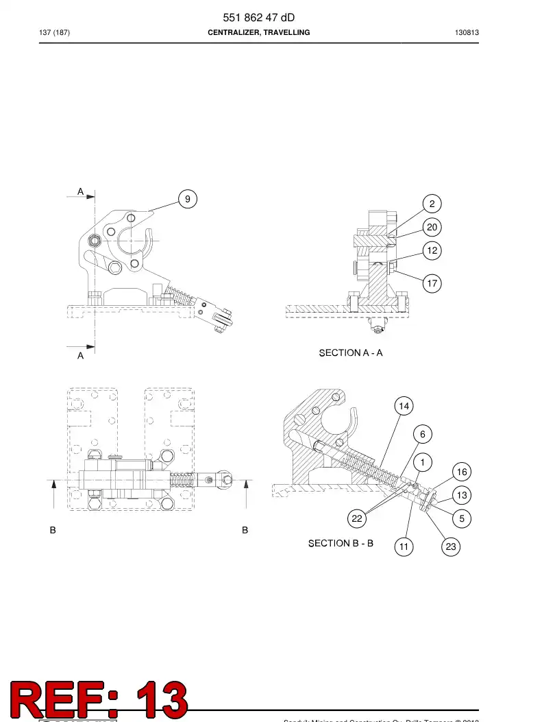 55157497a 551 574 97a Wheel - Sandvik Technical Drawing