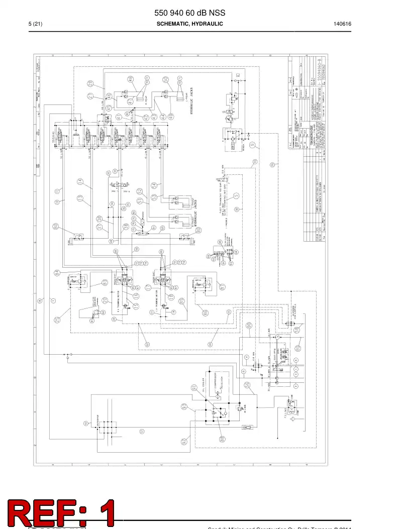 55157536a 551 575 36a Hose assembly - Sandvik Technical Drawing