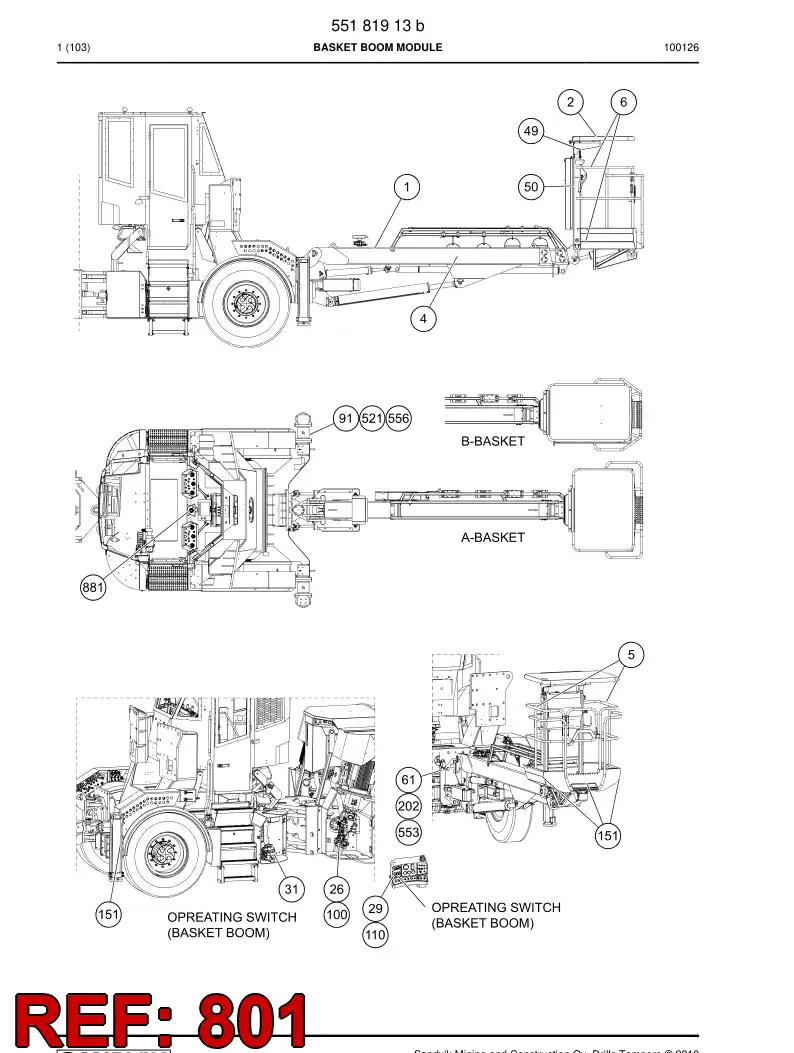 55157563a 551 575 63a Hosing - Sandvik Technical Drawing