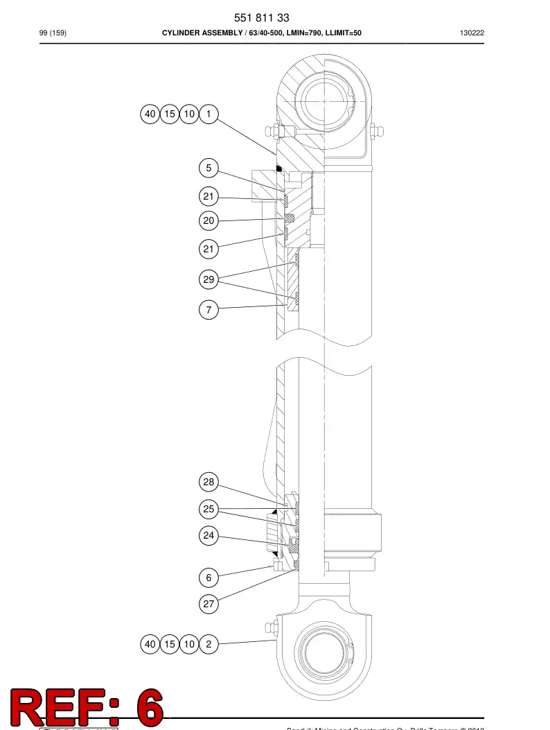 55157588b 551 575 88b Cover, Front - Sandvik Technical Drawing