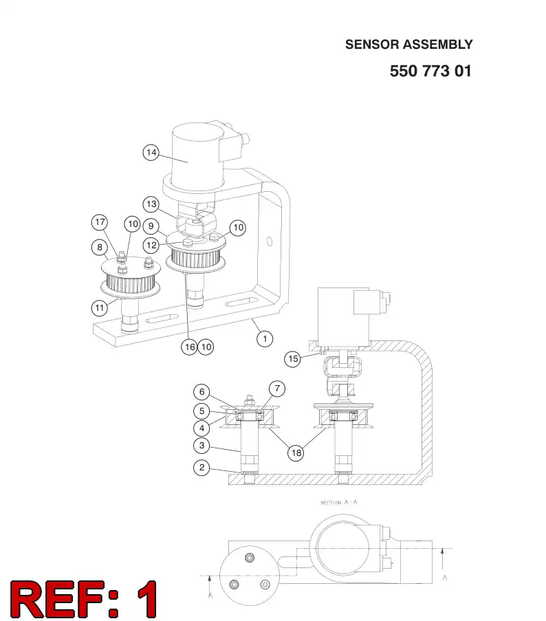 55157595 551 575 95 ASSEMBLY - Sandvik Technical Drawing