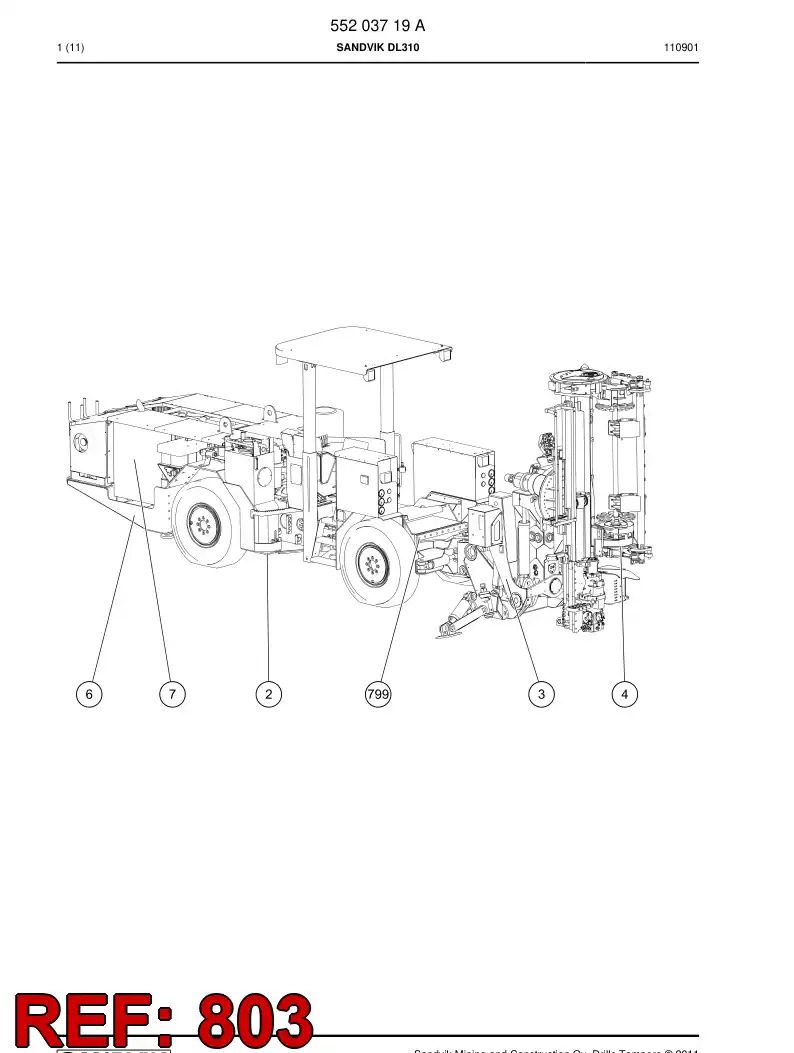 55157677d 551 576 77d Hosing - Sandvik Technical Drawing