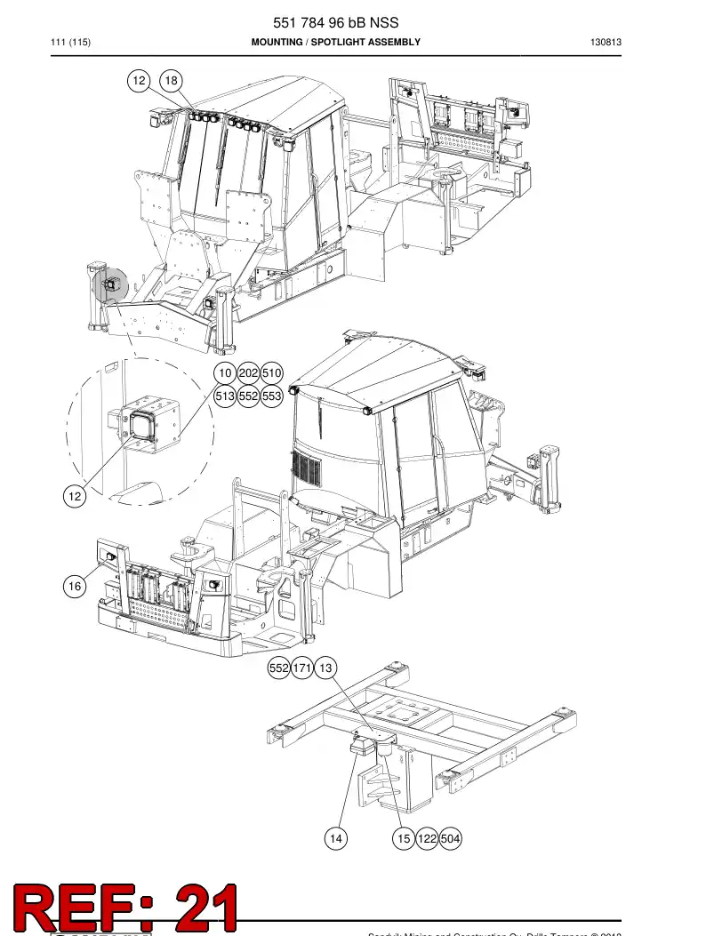 55157762a 551 577 62a Bracket - Sandvik Technical Drawing