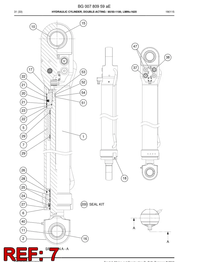 55157815f 551 578 15f Bushing - Sandvik Technical Drawing