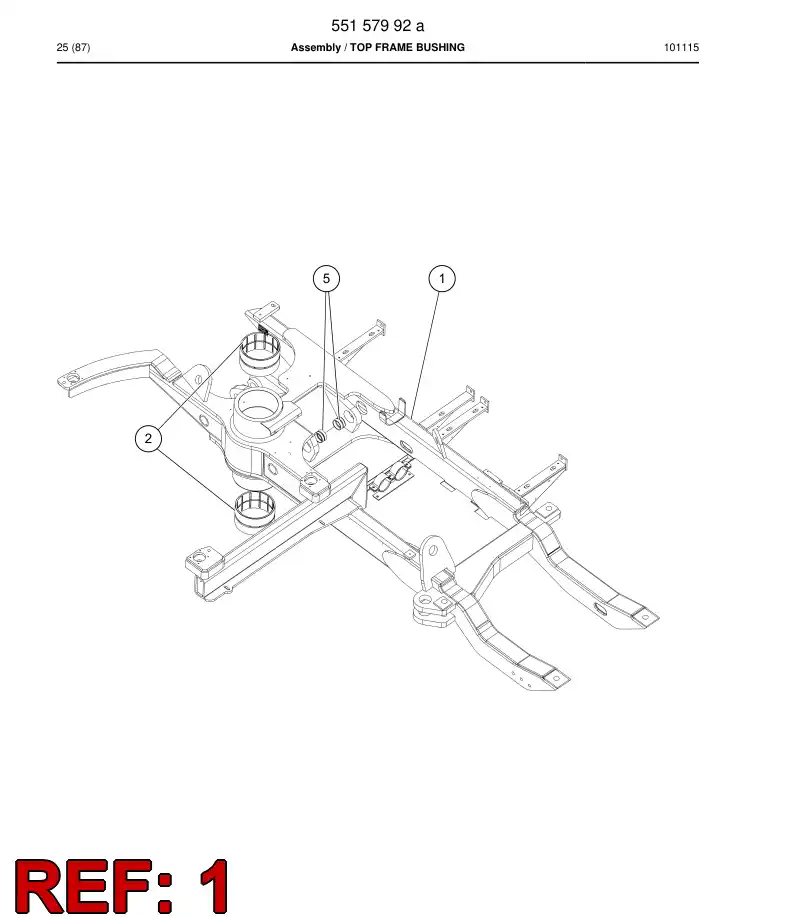 55157953 551 579 53 Top frame - Sandvik Technical Drawing