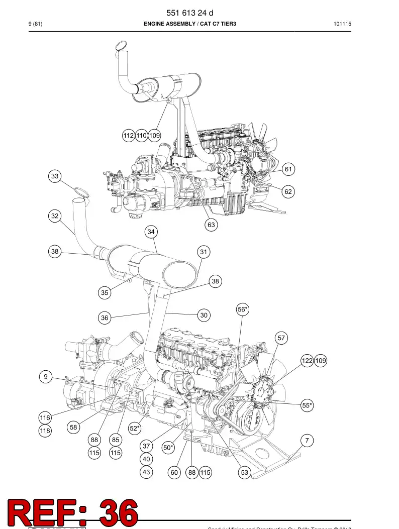 55158028 551 580 28 Supporting block - Sandvik Technical Drawing