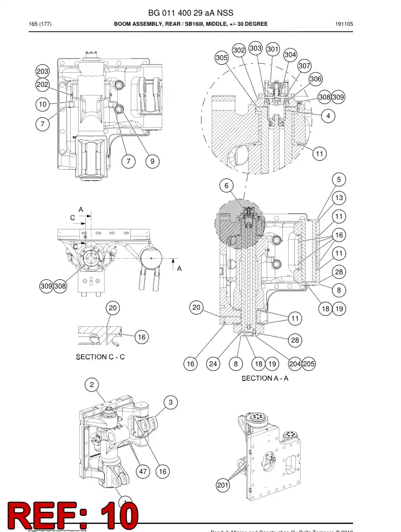 55158067b 551 580 67b Bracket - Sandvik Technical Drawing