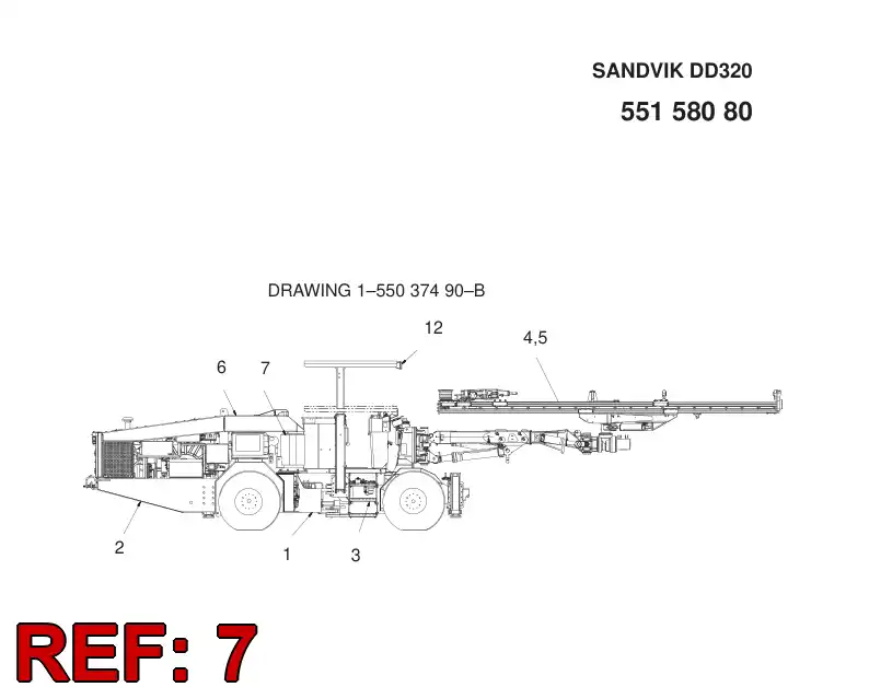55158077 551 580 77 ELECTRIC MODULE - Sandvik Technical Drawing