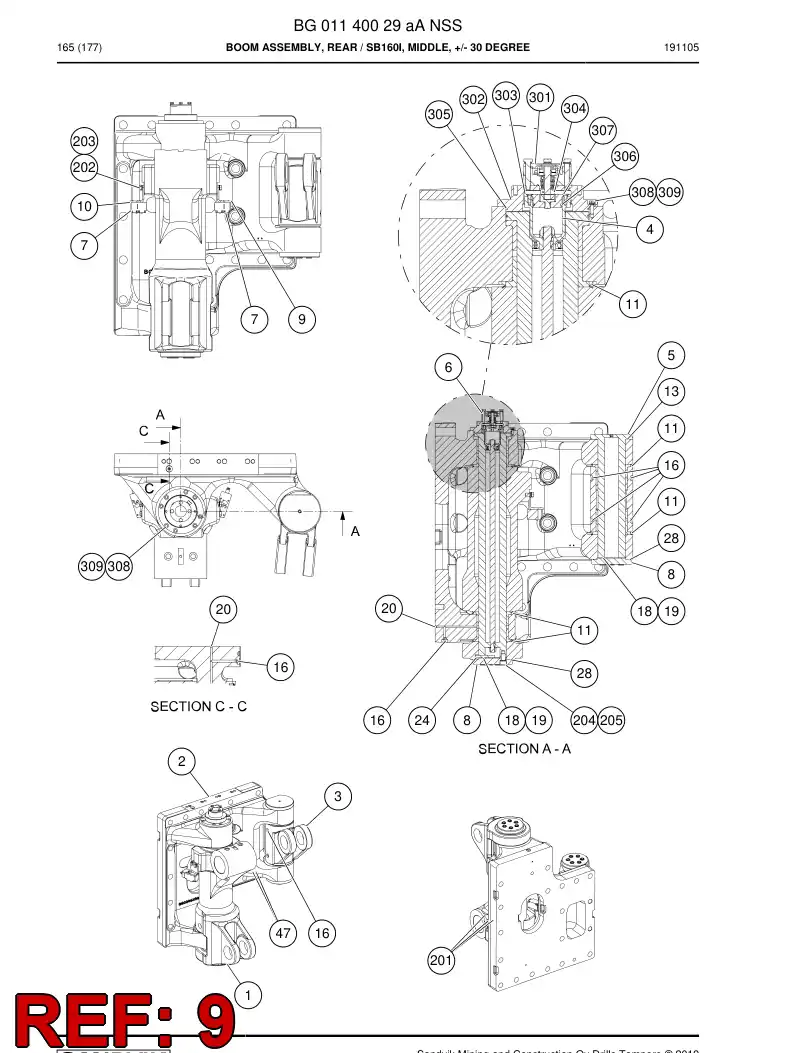 55158128b 551 581 28b Bracket - Sandvik Technical Drawing