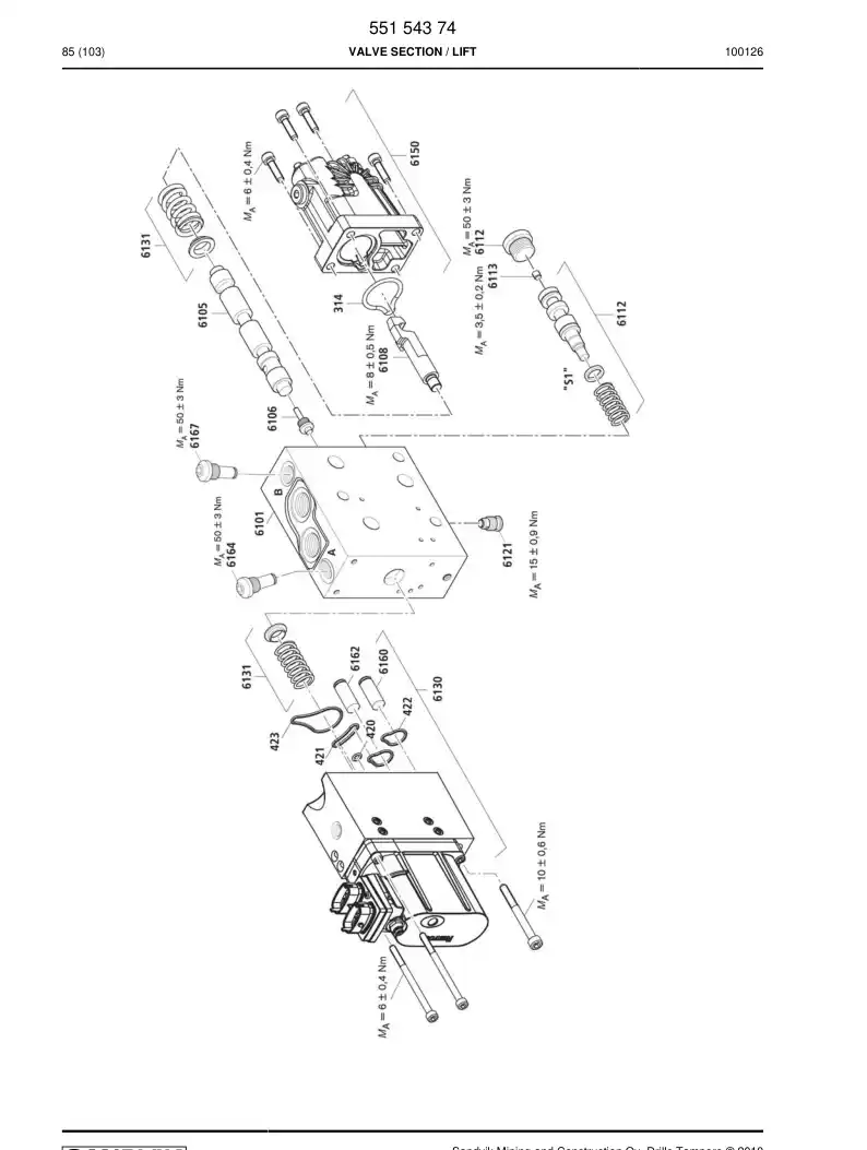 55158157 551 581 57 Prepared device - Sandvik Technical Drawing