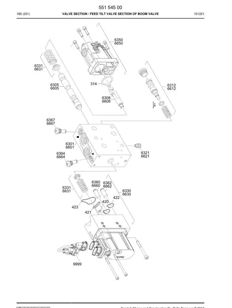 55158188 551 581 88 PREPARED DEVICE - Sandvik Technical Drawing