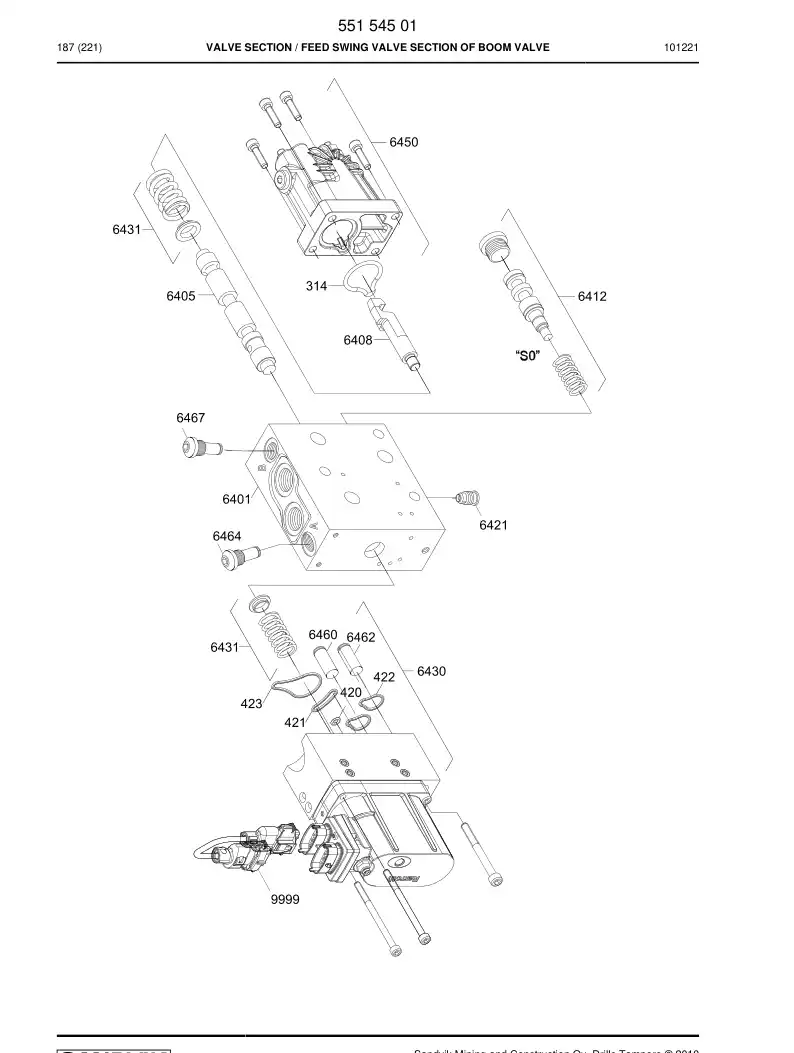 55158189 551 581 89 PREPARED DEVICE - Sandvik Technical Drawing