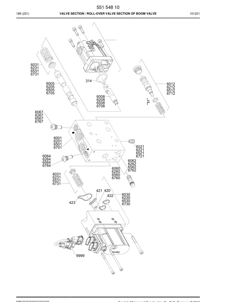 55158190 551 581 90 PREPARED DEVICE - Sandvik Technical Drawing