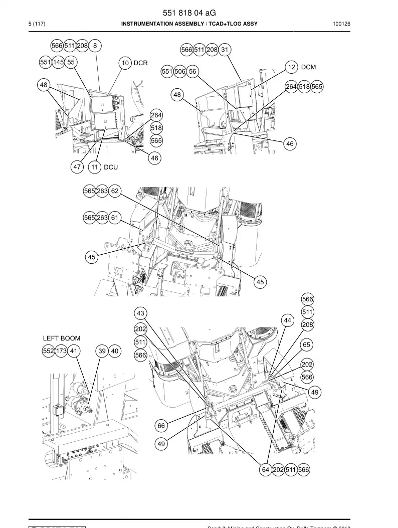 55158193c 551 581 93c Instrumentation box assembly - Sandvik Technical Drawing