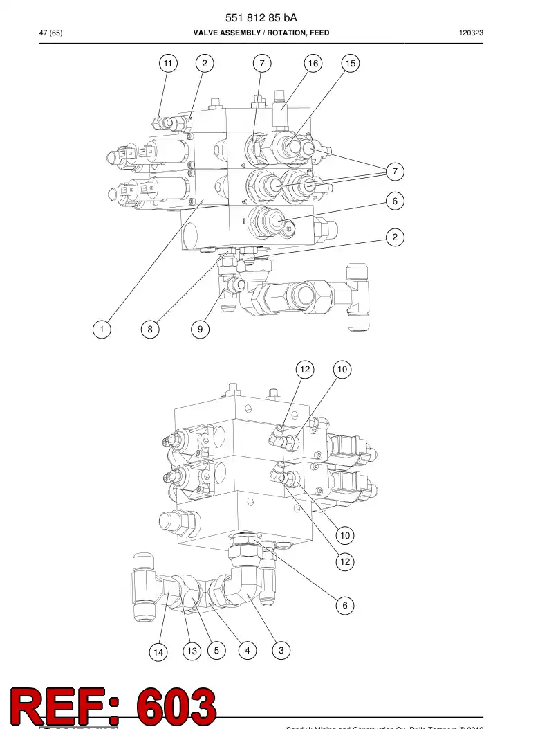 55158254 551 582 54 Electronic pilot module - Sandvik Technical Drawing