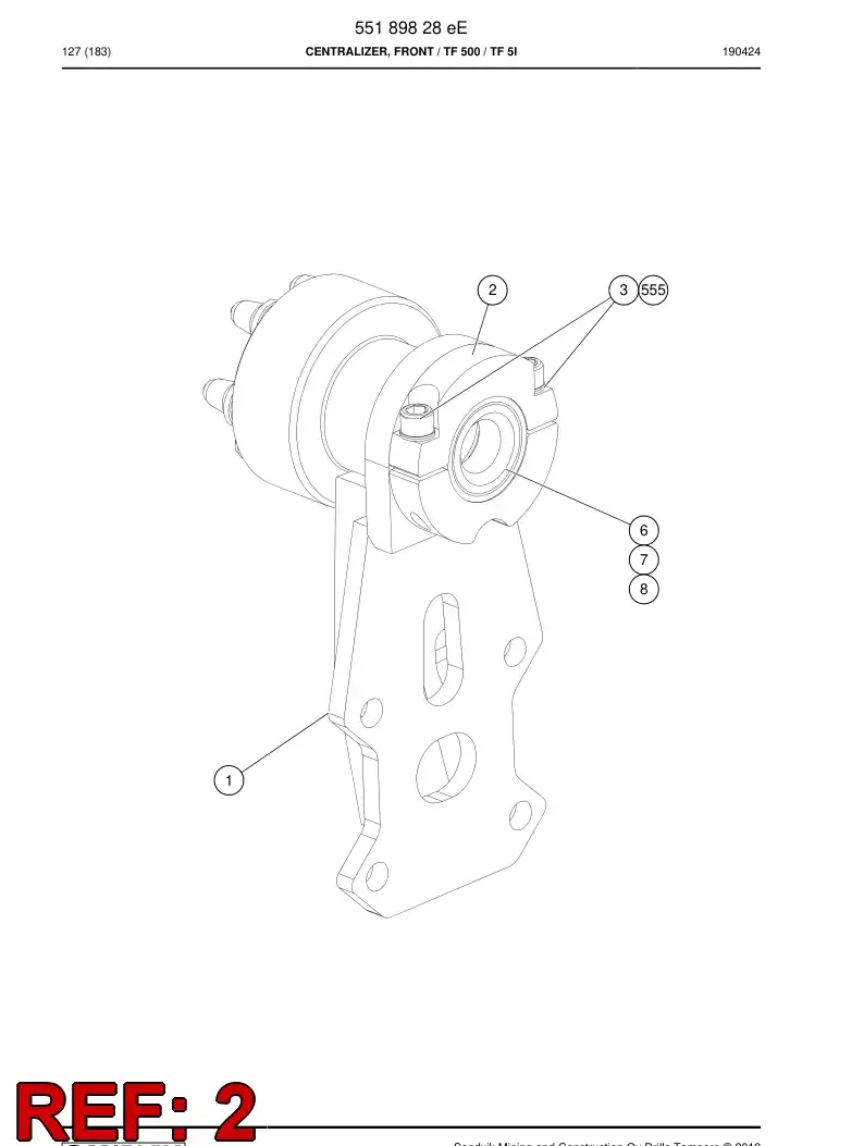 55158373b 551 583 73b Jaw - Sandvik Technical Drawing